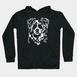 Funny Border Collie with sunglasses Hoodie